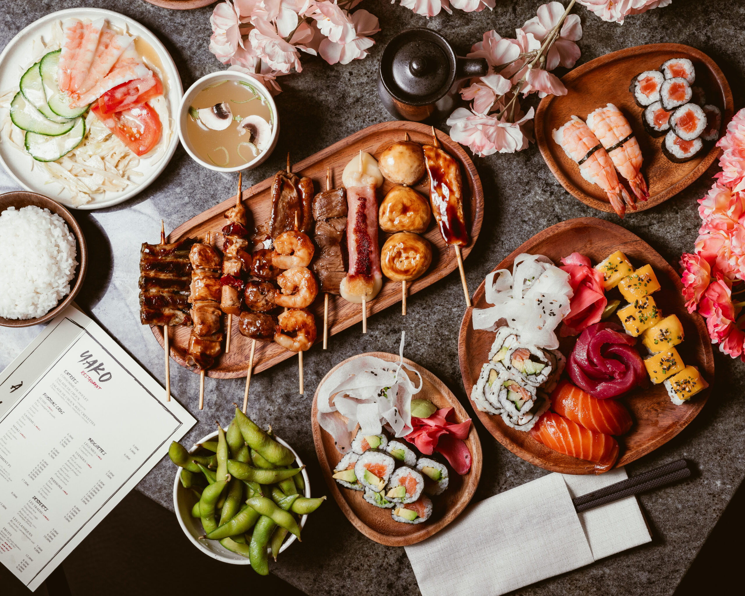 Brochette, Yakitori, sushi et poisson cru à Bordeaux